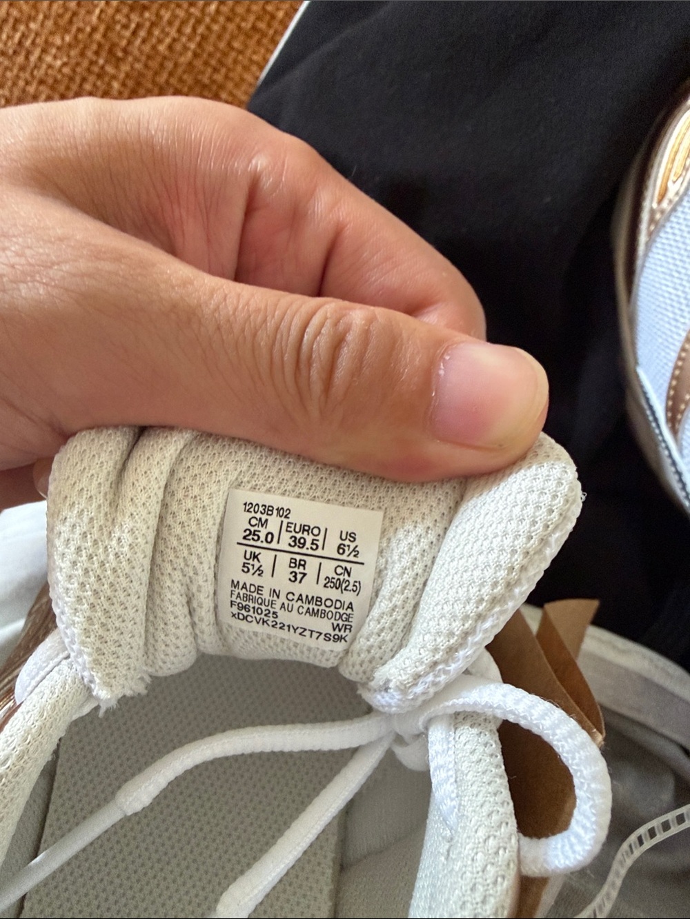 Asics Women's White and Metallic Gold Sneaker - Picture 4 of 4